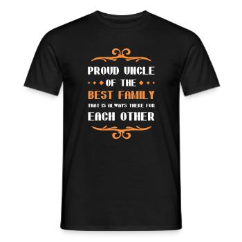 Proud Uncle Saying Family - Men's T-Shirt - black - Front - AI Model Male 178 light (178cm)
