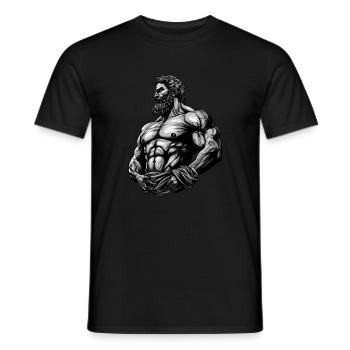Bodybuilders Muscles Bodybuilding - Men's T-Shirt - black - Front - AI Model Male 178 light (178cm)