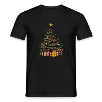 Fir Xmas Christmas - Men's T-Shirt - black - Front - AI Model Male 178 light (178cm)