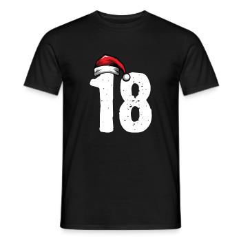 18 Numéro de Noël - T-shirt homme - noir - Devant - AI Model Male 178 light (178cm)