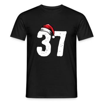37 Numéro Noël - T-shirt homme - noir - Devant - AI Model Male 178 light (178cm)