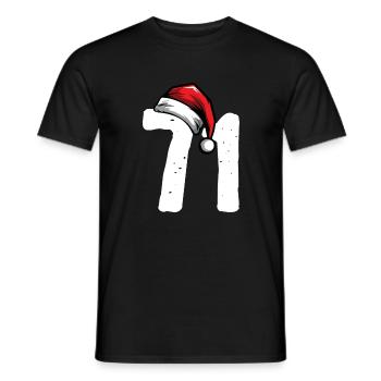 71 Numéro Noël - T-shirt homme - noir - Devant - AI Model Male 178 light (178cm)