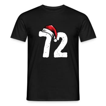 72 Zahl Weihnachten - Männer T-Shirt - Schwarz - Vorne - AI Model Male 178 light (178cm)