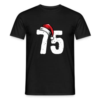 75 Numéro Noël - T-shirt homme - noir - Devant - AI Model Male 178 light (178cm)