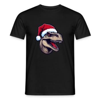 Dinosaurier Weihnachten Tier Kopf - Männer T-Shirt - Schwarz - Vorne - AI Model Male 178 light (178cm)