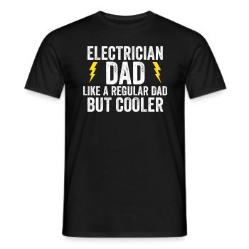 Electrician Dad Like A Regular Dad But Cooler - Men's T-Shirt - black - Front - AI Model Male 178 light (178cm)