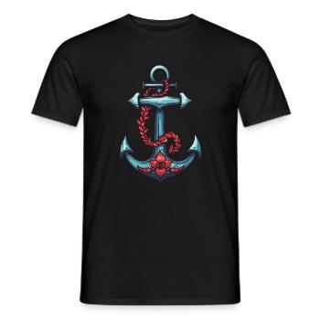 Port d’ancrage - T-shirt homme - noir - Devant - AI Model Male 178 light (178cm)