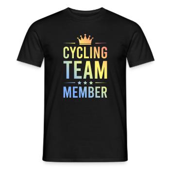 Cycling Team Colorful - Men's T-Shirt - black - Front - AI Model Male 178 light (178cm)