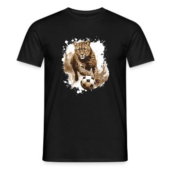 Équipe sportive de football guépard - T-shirt homme - noir - Devant - AI Model Male 178 light (178cm)