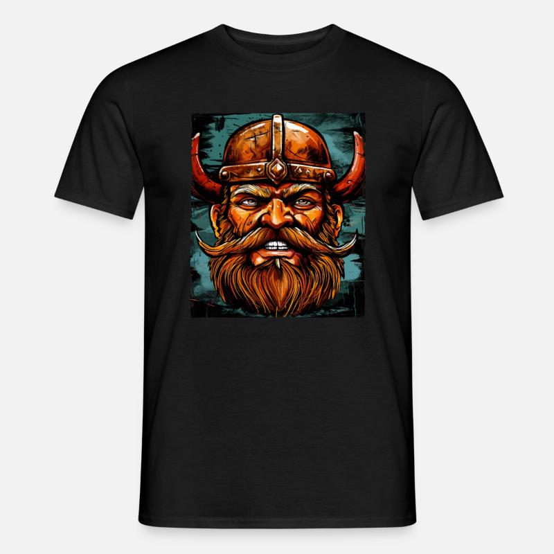 Wikinger Krieger Valhalla Odin - Männer T-Shirt - Schwarz