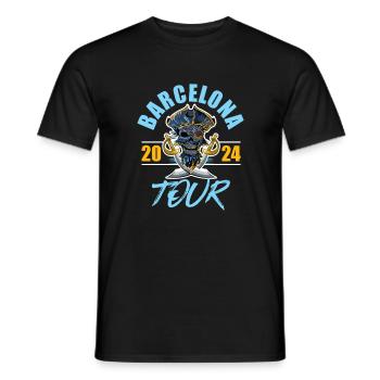 Barcelone 2024 Skeleton - T-shirt homme - noir - Devant - AI Model Male 178 light (178cm)