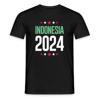 Jours fériés Indonésie 2024 - T-shirt homme - noir - Devant - AI Model Male 178 light (178cm)
