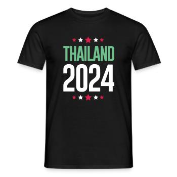 Jours fériés Thaïlande 2024 - T-shirt homme - noir - Devant - AI Model Male 178 light (178cm)