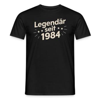 Légendaire depuis 1984 - T-shirt homme - noir - Devant - AI Model Male 178 light (178cm)