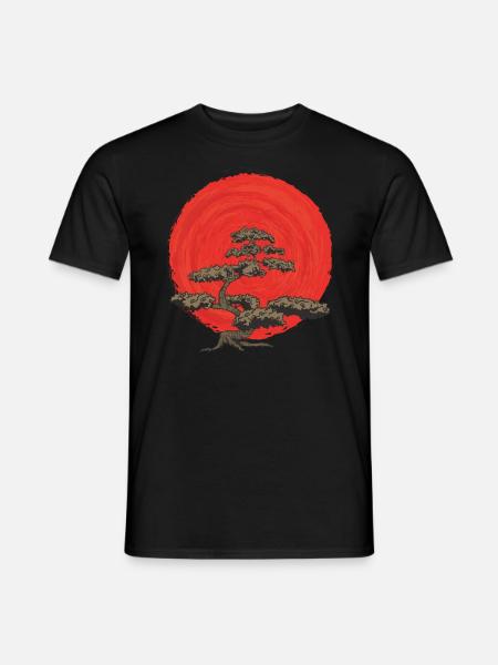 Bonsai Baum Enso Circle Buddhismus Zen Design - Männer T-Shirt - Schwarz