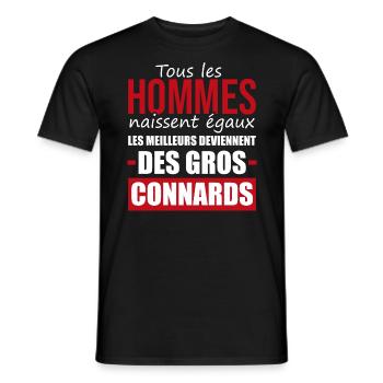 gros connard | les meilleurs | citation drôle - T-shirt homme - noir - Devant - AI Model Male 178 light (178cm)