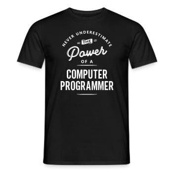 Computerprogrammierer Lustige Berufsbezeichnung Beruf - Männer T-Shirt - Schwarz - Vorne - AI Model Male 178 light (178cm)