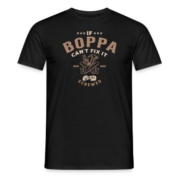 If Boppa Can't Fix It We're Screwed - Men's T-Shirt - black - Front - AI Model Male 178 light (178cm)