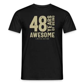 48 Jahre Awesome 48. Geburtstag - Männer T-Shirt - Schwarz - Vorne - AI Model Male 178 light (178cm)