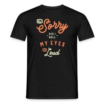 Est-ce que j’ai roulé des yeux à haute voix drôle sarcastique - T-shirt homme - noir - Devant - AI Model Male 178 light (178cm)