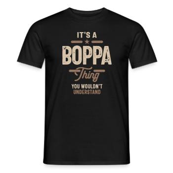 Mens It's a Boppa Thing Funny Dad Grandpa - Men's T-Shirt - black - Front - AI Model Male 178 light (178cm)