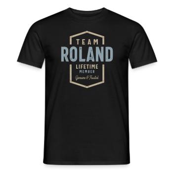 Team Roland Lifetime Member Personalisierter Name - Männer T-Shirt - Schwarz - Vorne - AI Model Male 178 light (178cm)
