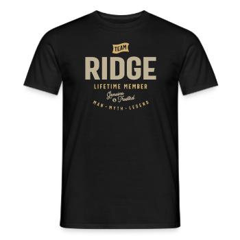 Team Ridge Lifetime Member Personalized Name - Men's T-Shirt - black - Front - AI Model Male 178 light (178cm)