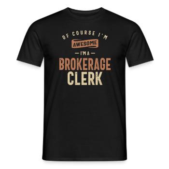 Je suis génial Je suis un commis de courtage Drôle d’emploi - T-shirt homme - noir - Devant - AI Model Male 178 light (178cm)