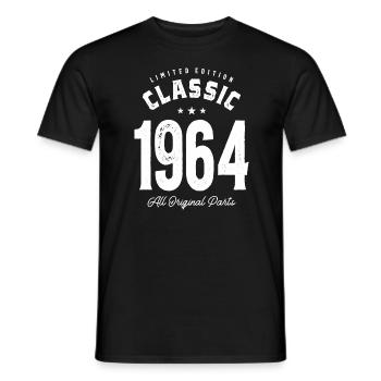 Classic 1964 - 58th Birthday Vintage - T-shirt homme - noir - Devant - AI Model Male 178 light (178cm)