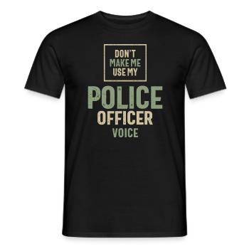 Polizist Beruf Beruf Geburtstagsarbeiter - Männer T-Shirt - Schwarz - Vorne - AI Model Male 178 light (178cm)