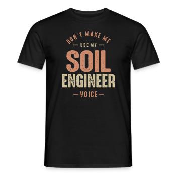 Soil Engineer Job Occupation Birthday Worker - Men's T-Shirt - black - Front - AI Model Male 178 light (178cm)