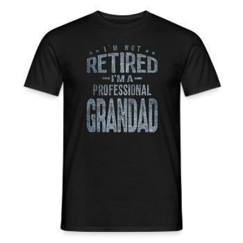 Ich bin nicht im Ruhestand, ich bin ein professioneller Opa - Männer T-Shirt - Schwarz - Vorne - AI Model Male 178 light (178cm)