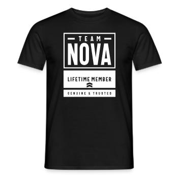 Nova Nom personnalisé - T-shirt homme - noir - Devant - AI Model Male 178 light (178cm)