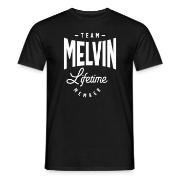 Melvin Personalized Name - Men's T-Shirt - black - Front - AI Model Male 178 light (178cm)