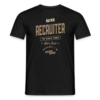 Personalvermittler Lustige Berufsbezeichnung Beruf - Männer T-Shirt - Schwarz - Vorne - AI Model Male 178 light (178cm)