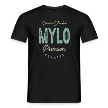 Genuine Mylo Funny Personalized Name - Men's T-Shirt - black - Front - AI Model Male 178 light (178cm)