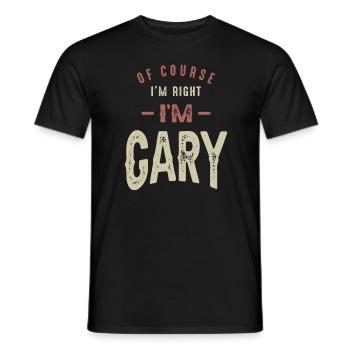 I'm Gary Funny Personalized Name - Men's T-Shirt - black - Front - AI Model Male 178 light (178cm)