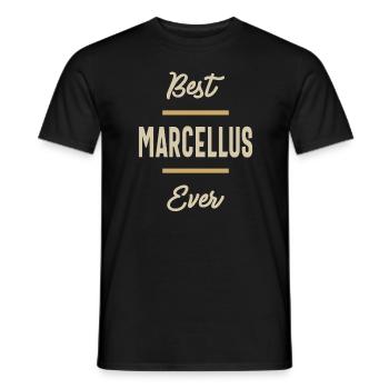 Marcellus Personalized Name - Men's T-Shirt - black - Front - AI Model Male 178 light (178cm)