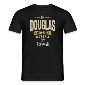 Douglas Personalized Name - Men's T-Shirt - black - Front - AI Model Male 178 light (178cm)