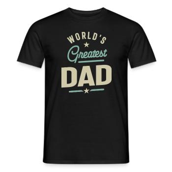 World's Greatest Dad - Father and Grandpa - Men's T-Shirt - black - Front - AI Model Male 178 light (178cm)