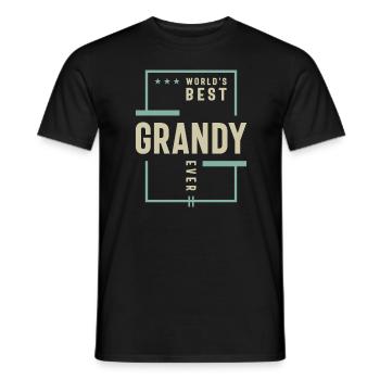World's Best Grandy Ever - Dad and Grandpa - Men's T-Shirt - black - Front - AI Model Male 178 light (178cm)
