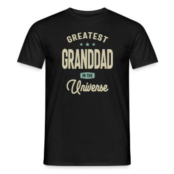 Greatest Granddad in The Universe - Dad Grandpa - Men's T-Shirt - black - Front - AI Model Male 178 light (178cm)
