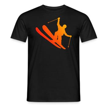 Herren Ski Freestyle Freestyle Ski Ski Jumping - Männer T-Shirt - Schwarz - Vorne - AI Model Male 178 light (178cm)
