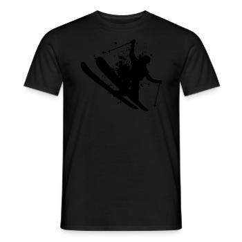 Herren Slopestyle Freestyle Ski Ski Freestyle - Männer T-Shirt - Schwarz - Vorne - AI Model Male 178 light (178cm)