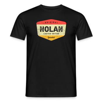 Nolan Limited Edition Funny Personalized Name - Men's T-Shirt - black - Front - AI Model Male 178 light (178cm)
