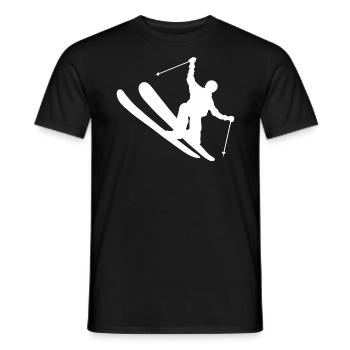 Women's Slopestyle Ski Freestyle Men Freestyle Sk - Men's T-Shirt - black - Front - AI Model Male 178 light (178cm)
