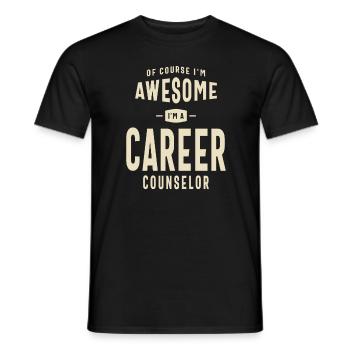 Career Counselor Job Title Occupation Birthday - Men's T-Shirt - black - Front - AI Model Male 178 light (178cm)