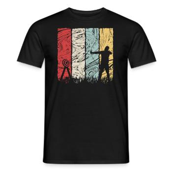 Archery Bow Arrow Retro Gift - Men's T-Shirt - black - Front - AI Model Male 178 light (178cm)