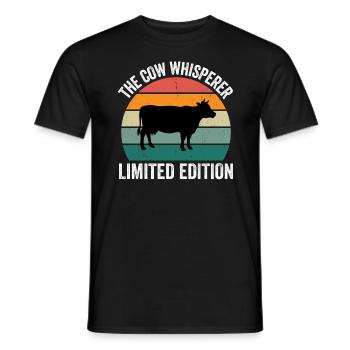 The Cow Whisperer - Men's T-Shirt - black - Front - AI Model Male 178 light (178cm)