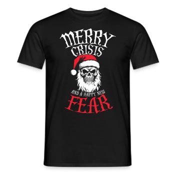 Frohe Krise und einen guten Rutsch ins neue Jahr! - Männer T-Shirt - Schwarz - Vorne - AI Model Male 178 light (178cm)
